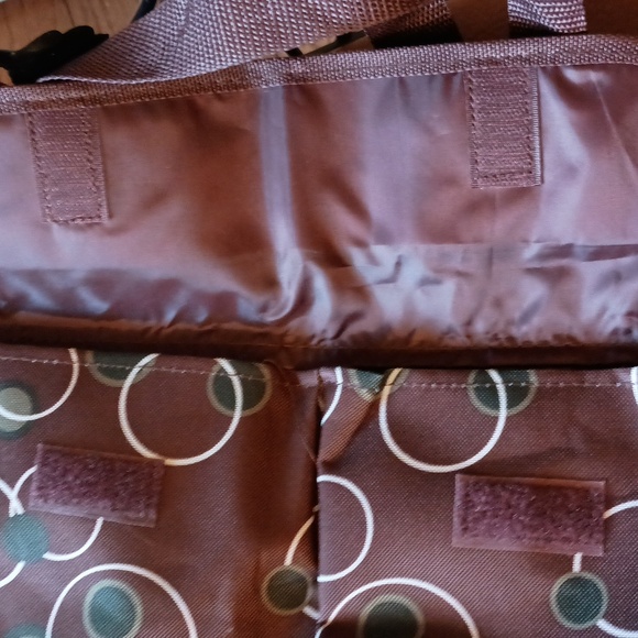 Burgundy, Gray, and White Tote Bag - Picture 6 of 7